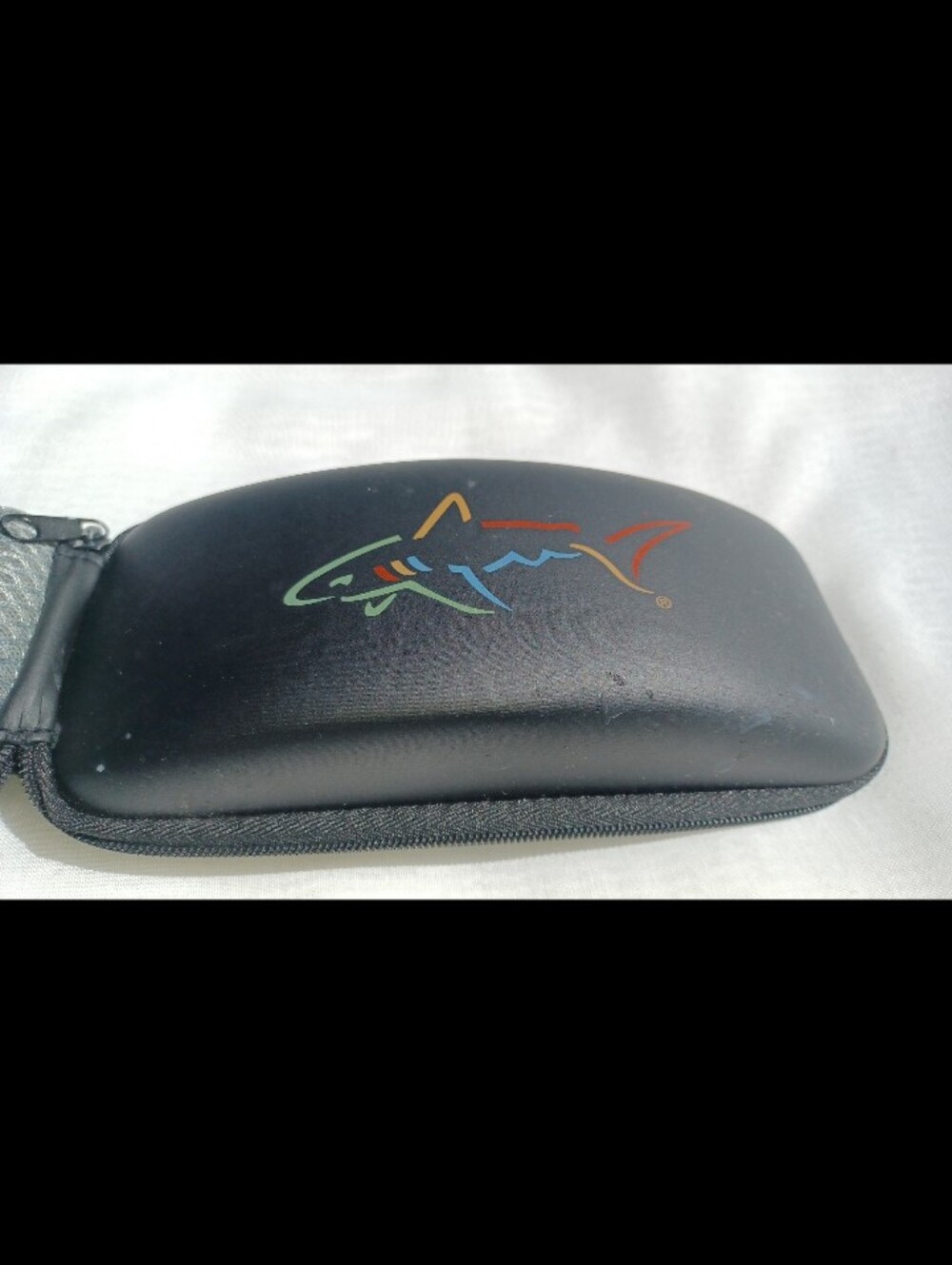 Multicolor Greg NormanShark Logo Black Sunglasses Case